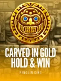 carved in gold hold and win slot logo